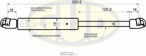 Амортизатор (упор) капота G.U.D.. Артикул GGS010159