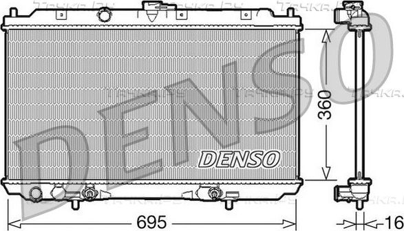 Радиатор охлаждения двигателя Denso (алюминий). Артикул DRM46024