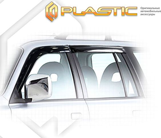 Дефлекторы СА Пластик для окон (Classic полупрозрачный) Mitsubishi Pajero Sport I 1998-2008. Артикул 2010030303888
