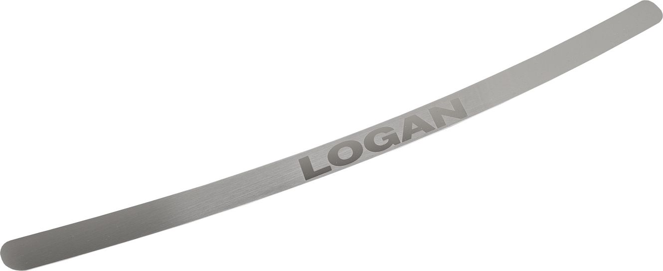 Накладка Arbori на бампер сатинированная с логотипом для Renault Logan II 2016-2026. Артикул ARBORI4103RBS01S