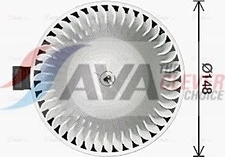 Вентилятор, мотор печки (отопителя) салона AVA (полимерный материал). Артикул DN8474