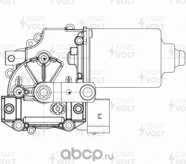 Мотор стеклоочистителя (моторчик дворников) StartVOLT. Артикул VWF 1562