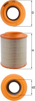 Воздушный фильтр Mahle. Артикул LX 1275