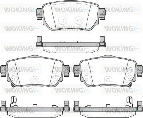 Тормозные колодки Woking задние для Nissan X-Trail T32 2013-2026. Артикул P14823.02