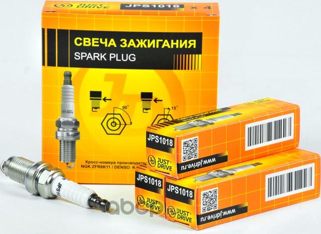 Свеча зажигания /ZFR6K11/KJ20DRM11 НО К20А Accord 02- Civic 04- Stream 01- CR-V (Just Drive). Артикул JPS1018