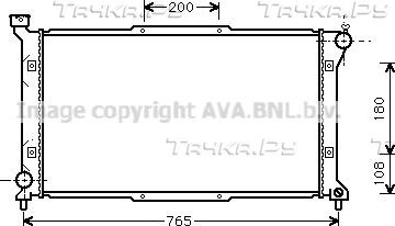 Радиатор охлаждения двигателя AVA для Subaru Legacy II 1994-1999. Артикул SU2036