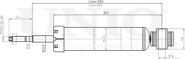 Амортизатор подвески (Unio). Артикул SAB-10495