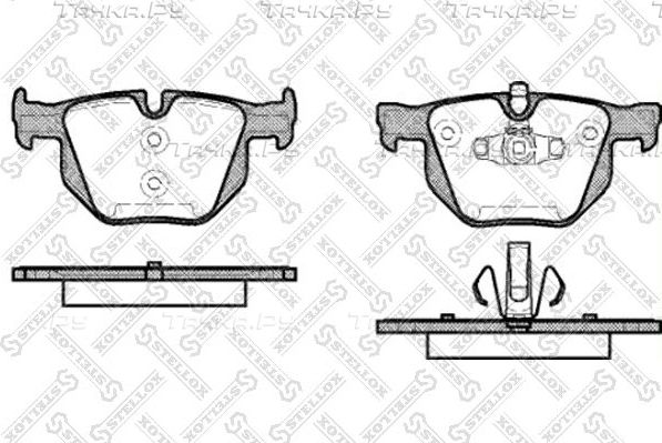 Тормозные колодки Stellox задние для BMW 3 V (E90/E91/E92/E93) 2004-2013. Артикул 392 070-SX