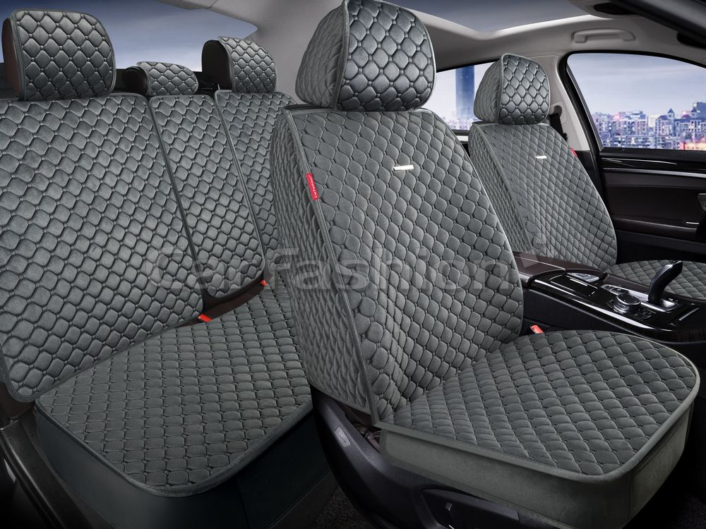 Накидки универсальные CarFashion Polo Plus для авто, цвет Светло-серый. Артикул 27338