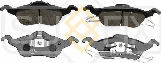Колодки дисковые тормозные передние правые/левые FORD FOCUS I (DAW, DBW) 1998-20 (Sufix). Артикул SX1121