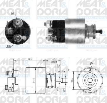 Втягивающее реле стартера Meat & Doria для Kia Rio I 2002-2005. Артикул 46317