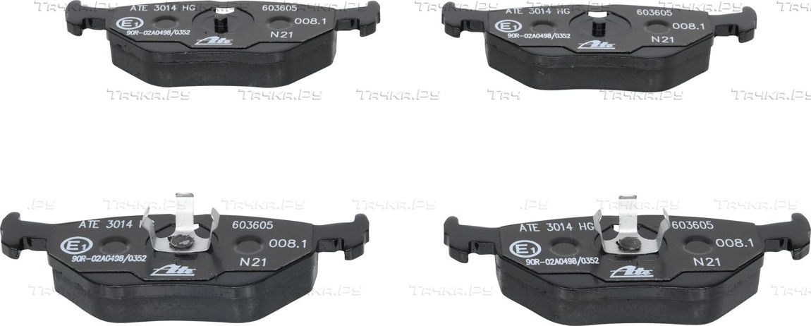 Тормозные колодки ATE задние для BMW Z4 I (E85/E86) 2002-2008. Артикул 13.0460-3605.2