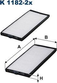 Салонный фильтр Filtron. Артикул K 1182-2x