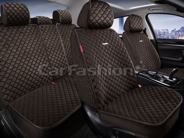Накидки универсальные CarFashion Polo Plus для авто, цвет Коричневый. Артикул 27341