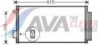 Радиатор кондиционера (конденсатор) AVA (алюминий). Артикул FTA5412D