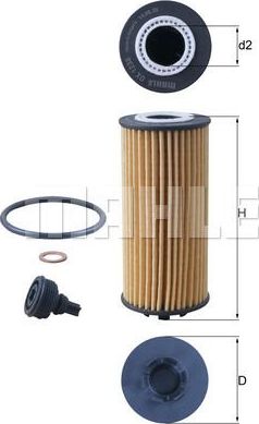Масляный фильтр Mahle. Артикул OX 1238D