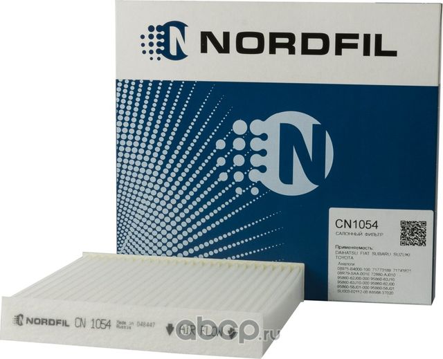 Фильтр салона угольный Fiat Sedici  Subaru BRZ  Suzuki SX4  Swift III  IV  Toyota GT 86   (Nordfil). Артикул cn1054k