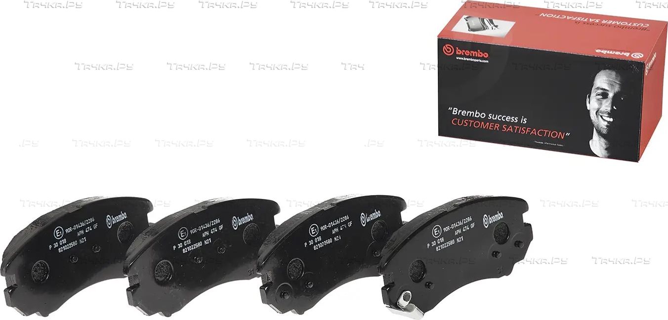 Тормозные колодки Brembo PRIME LINE для Chery Tiggo 4 I 2018-2026. Артикул P 30 018