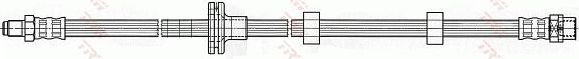 Тормозной шланг TRW передний правый/левый для Land Rover Range Rover III 2002-2012. Артикул PHB515