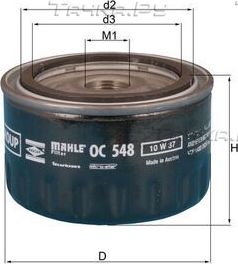 Масляный фильтр Mahle для Lancia Lybra 2004-2005. Артикул OC 548