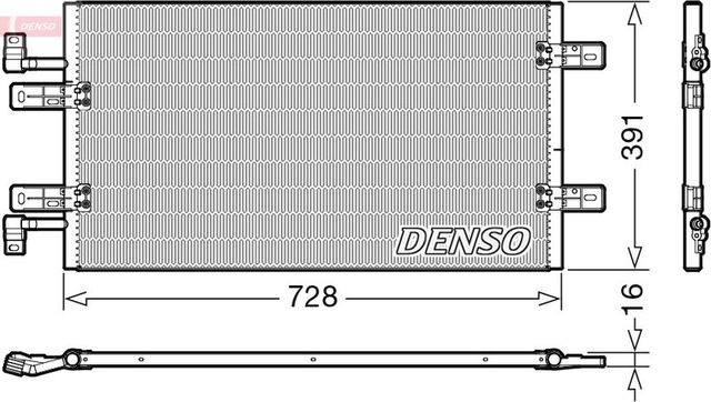 Радиатор кондиционера (конденсатор) Denso для Renault Trafic II 2006-2014. Артикул DCN20019