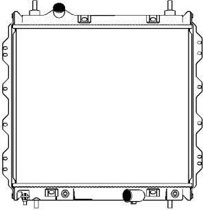 Радиатор охлаждения двигателя Sakura для Chrysler PT Cruiser 2000-2010. Артикул 3091-1006