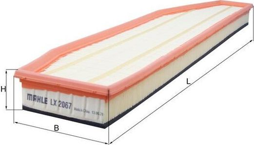 Воздушный фильтр Mahle-Knecht. Артикул LX 2067