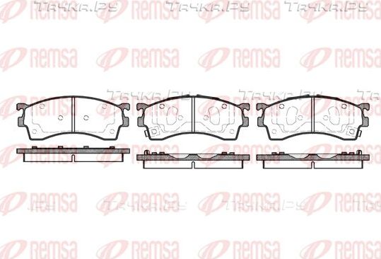 Тормозные колодки Remsa передние для Mazda Premacy I (CP) 1999-2005. Артикул 0415.12