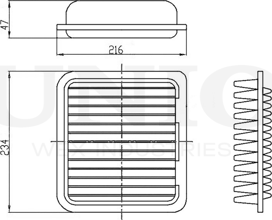Фильтр воздушный (Unio). Артикул FLT-10217