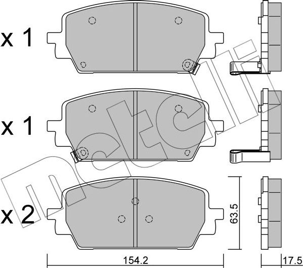 Тормозные колодки Metelli. Артикул 22-1303-0