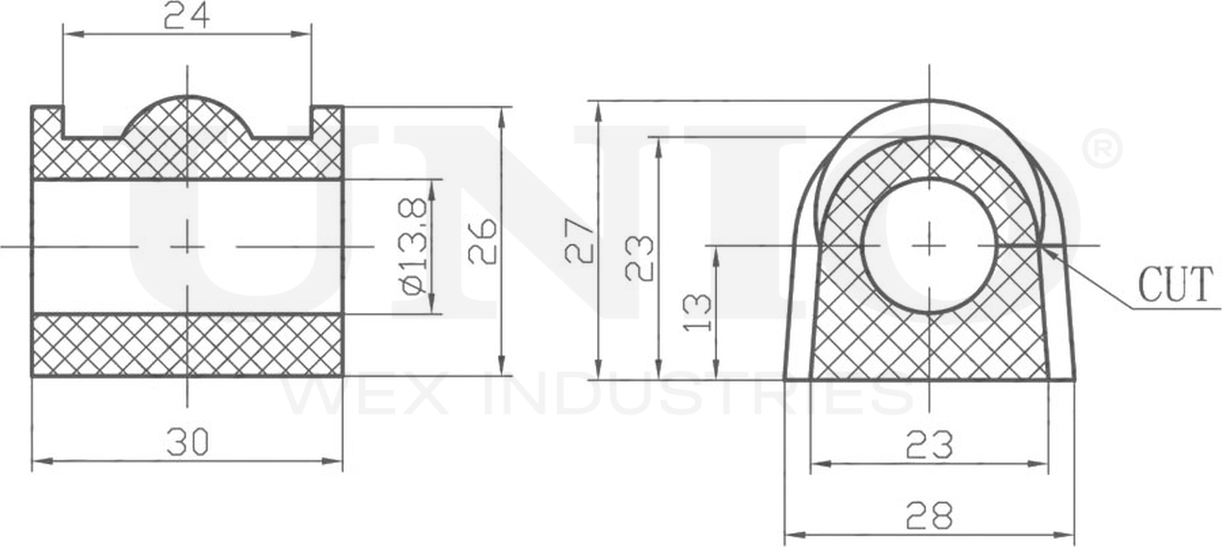 Втулка стабилизатора (Unio). Артикул RMP-10154