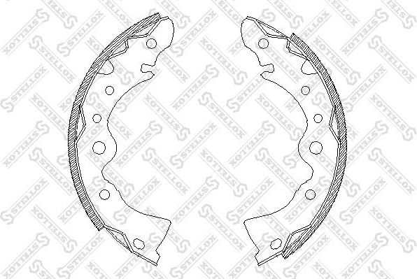 Тормозные колодки Stellox задние для Nissan Bluebird VIII (T12, T72) 1985-1990. Артикул 155 100-SX