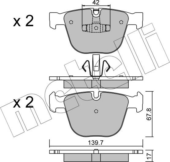 Тормозные колодки Metelli. Артикул 22-0773-6