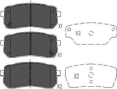 Тормозные колодки Kavo Parts. Артикул KBP-3026