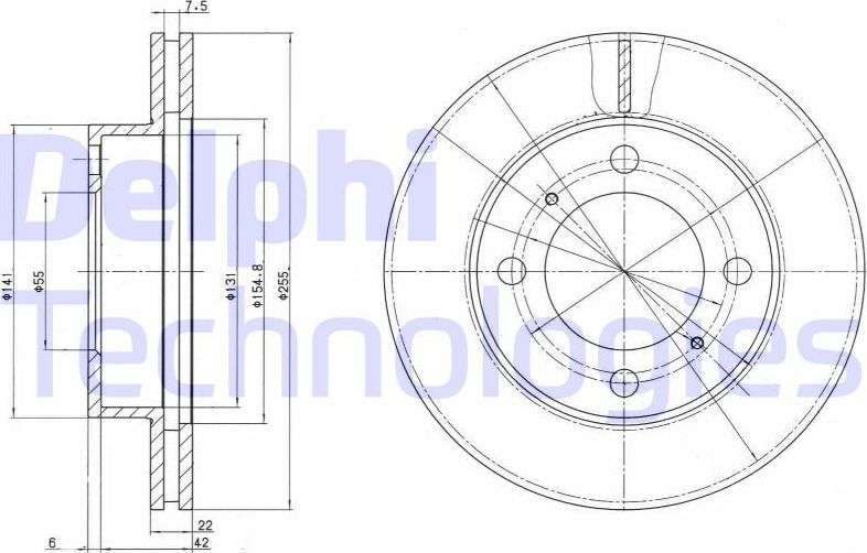 Тормозной диск Delphi. Артикул BG2891
