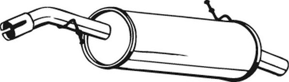 Глушитель (задняя часть) Bosal для Citroen C2 2003-2009. Артикул 135-015