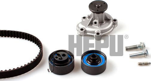 Помпа (водяной насос) с комплектом ремня ГРМ Hepu для Opel Corsa D 2006-2014. Артикул PK03723
