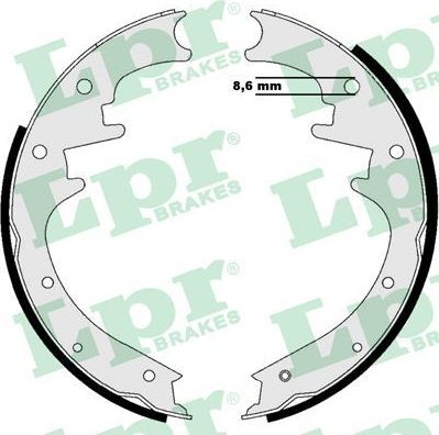 Тормозные колодки LPR задние для Jeep Cherokee II (XJ) 1988-2001. Артикул 07205