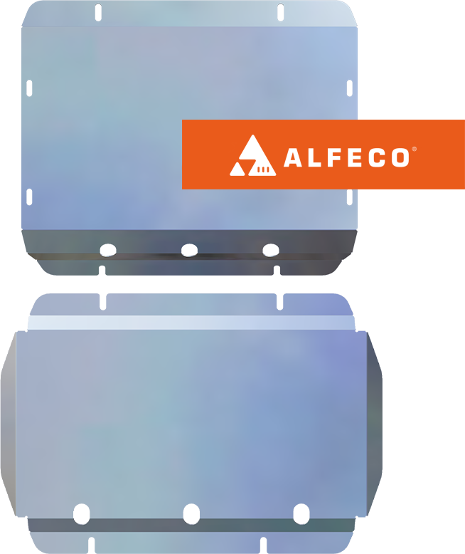 Защита алюминиевая Alfeco для картера (2 части) Cadillac Escalade IV 2014-2020. Артикул ALF.37.06al