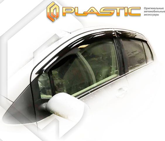 Дефлекторы СА Пластик для окон (Classic полупрозрачный) Toyota Vitz II 2005-2010. Артикул 2010030304281