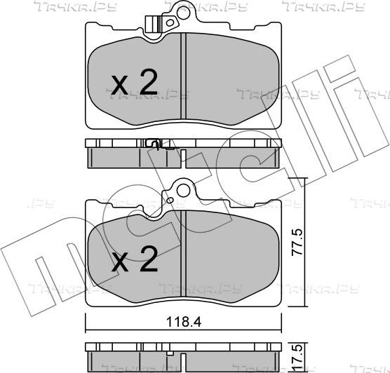Тормозные колодки Metelli передние для Lexus GS III 2005-2011. Артикул 22-0799-0