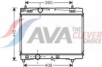 Радиатор охлаждения двигателя AVA ** CLEVER FIT ** для Toyota Yaris II 2005-2013. Артикул TOA2357