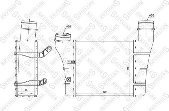 Интеркулер Stellox (алюминий) для Audi A4 II (B6) 2000-2004. Артикул 10-40101-SX