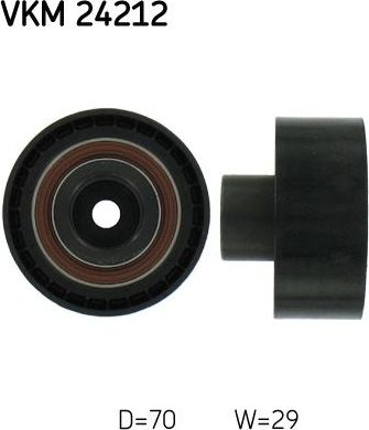 Направляющий (ведущий) ролик ремня ГРМ SKF. Артикул VKM 24212
