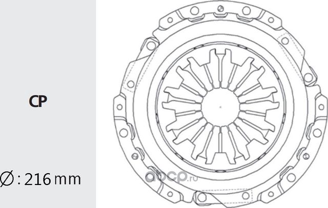 Корзина сцепления HYUNDAI Accent (06-) (1.4/1.6) KIA Rio (05-) (1.4/1.6) VALEO P. Артикул HDC38