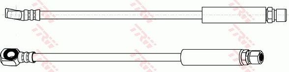 Тормозной шланг TRW передний правый/левый для Opel Combo B 1994-2001. Артикул PHD348