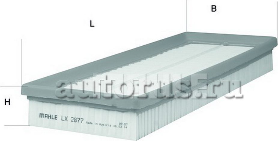 Воздушный фильтр Mahle-Knecht. Артикул LX 2877