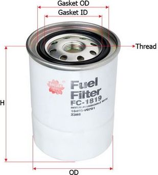 Топливный фильтр Sakura. Артикул FC-1819