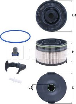 Топливный фильтр Mahle. Артикул KX 533KIT
