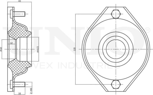 Опора амортизационной стойки (Unio). Артикул RMP-13084